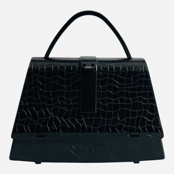 Post-it Pop Up Reusable Note Dispenser Black Croco Purse Office Accessory - Picture 2 of 3